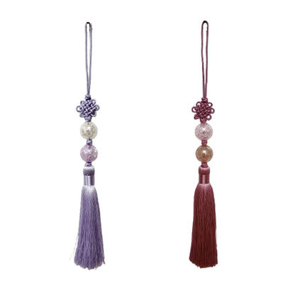 Two Shiny Beads with Gukhwa Maedeup, Home Decoration, Handmade Ornament, Decorative strap, Korean Traditional Knot(Maedeup), Norigae