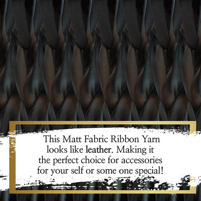 Fabric Matt Ribbon Yarn - Brown
