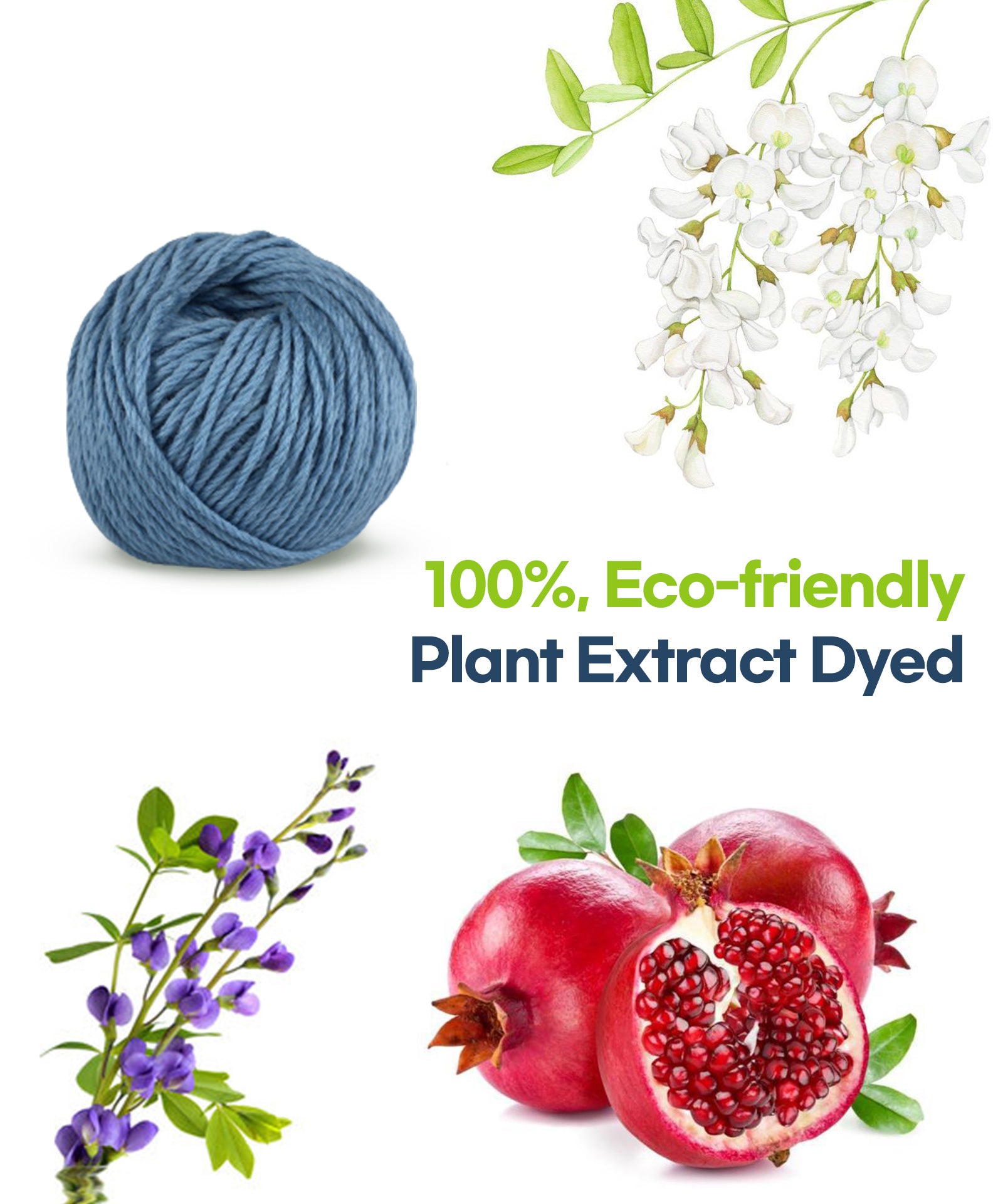 100%, Eco-friendly. plant extract dyed